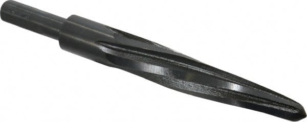 Made in USA - 25/32" Reamer Diam, 13/32" Small End Diam, 1/2" Diam Straight Shank, 5" Flute, Bridge Reamer - Americas Industrial Supply