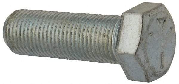Made in USA - 9/16-18 UNF, 1-3/4" Length Under Head Hex Head Cap Screw - Fully Threaded, Grade 5 Steel, Zinc-Plated Finish, 13/16" Hex - Americas Industrial Supply