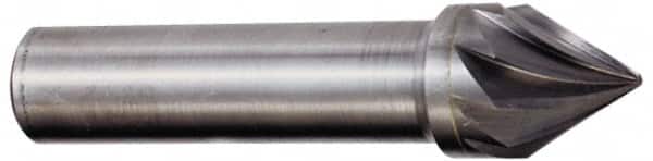 Hertel - 7/8" Head Diam, 1/2" Shank Diam, 3 Flute 60° Solid Carbide Countersink - Americas Industrial Supply