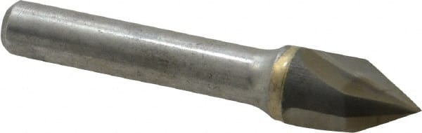 Hertel - 1/2" Head Diam, 3/8" Shank Diam, 3 Flute 60° Solid Carbide Countersink - Americas Industrial Supply