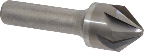 Hertel - 7/8" Head Diam, 1/2" Shank Diam, 6 Flute 82° Solid Carbide Countersink - Americas Industrial Supply