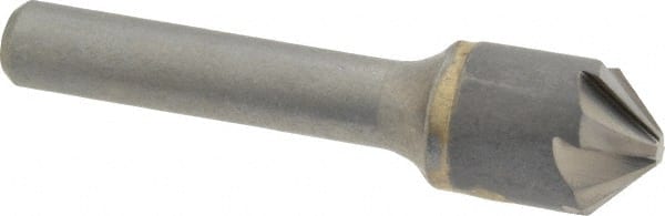 Hertel - 5/8" Head Diam, 3/8" Shank Diam, 6 Flute 90° Solid Carbide Countersink - Americas Industrial Supply
