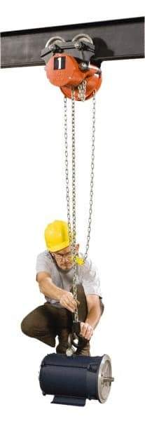 CM - 1,000 Lb. Capacity, Manual Plain Trolley - 22-1/2 Ft. Overhaul to Lift 1 Ft., 46 Lb. Avg Pull to Lift Rated Load - Americas Industrial Supply