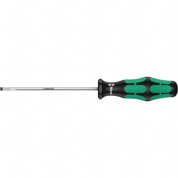 Wera - 3mm Blade Width, Slotted Screwdriver - 150mm Blade Length, Round Shank, Ergonomic Handle - Americas Industrial Supply