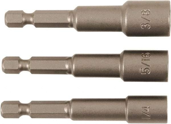 Wiha - 1/4" Drive, Nut Setter Screwdriver Bit - 2-1/2" OAL - Americas Industrial Supply