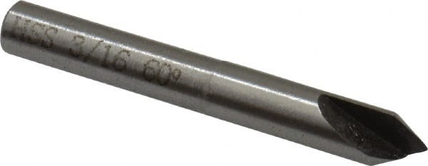 Interstate - 3/16" Head Diam, 3/16" Shank Diam, 1 Flute 60° High Speed Steel Countersink - Americas Industrial Supply