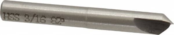 Interstate - 3/16" Head Diam, 3/16" Shank Diam, 1 Flute 82° High Speed Steel Countersink - Americas Industrial Supply