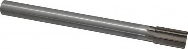 Interstate - 1" Diam, 0.873 to 0.875" Max Diam Straight Shank, 1-5/8" Flute Length, Machine Expansion Reamer - Straight Flute, 10-1/2" OAL, Right Hand Cut, 8 Flutes, High Speed Steel, Bright Finish - Americas Industrial Supply