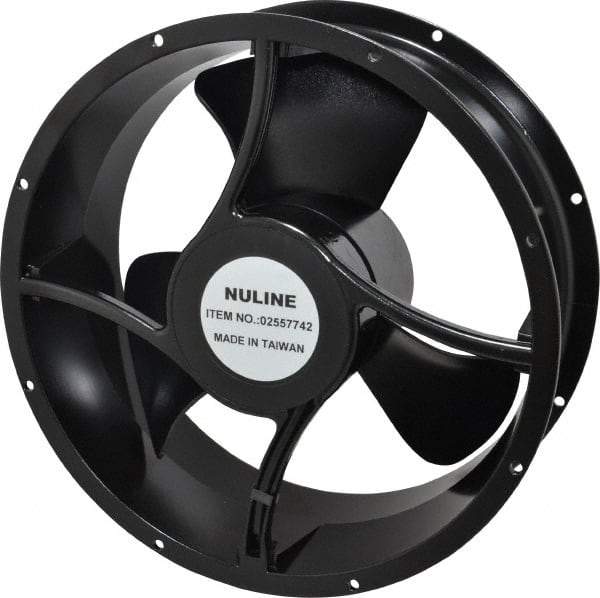 Value Collection - 115 Volts, AC, 550 CFM, Round Tube Axial Fan - 0.38 Amp Rating, 1,400 to 1,650 RPM, 10" High x 10" Wide x 3-1/2" Deep - Americas Industrial Supply