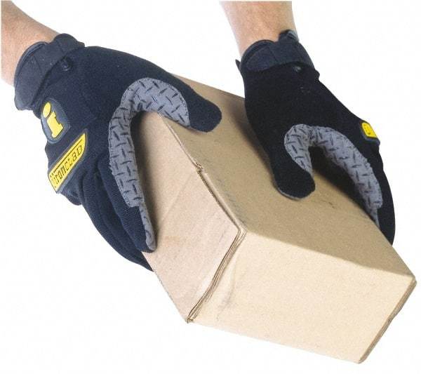 ironCLAD - Size S (8) DiamondClad/Amara/Spandex/Terry/Silicon Anti-Vibration/Impact Protection Work Gloves - For General Purpose, Uncoated, Hook & Loop Cuff, Full Fingered, Black, Paired - Americas Industrial Supply