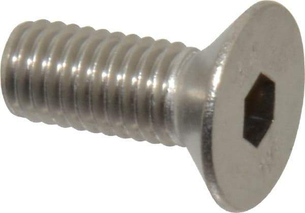 Value Collection - M8x1.25 Metric Coarse Hex Socket Drive, 90° Flat Screw - Grade 316 & Austenitic A4 Stainless Steel, Fully Threaded, 20mm OAL - Americas Industrial Supply