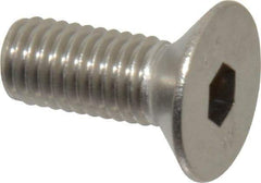Value Collection - M8x1.25 Metric Coarse Hex Socket Drive, 90° Flat Screw - Grade 316 & Austenitic A4 Stainless Steel, Fully Threaded, 20mm OAL - Americas Industrial Supply