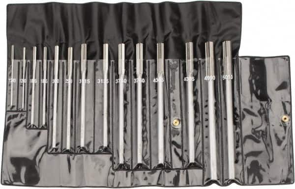 Interstate - 0.124" to 0.501", Chucking Reamer Set - Straight Flute, Right Hand Cut, 14 Pieces - Americas Industrial Supply