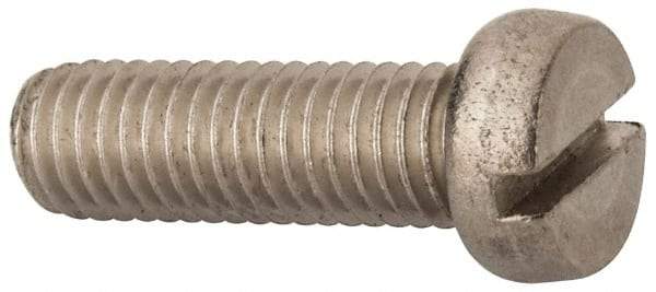 Value Collection - M8x1.25 Metric Coarse, 25mm Length Under Head Slotted Drive Machine Screw - Fillister Head, Grade 18-8 & A2 Stainless Steel, Uncoated, Without Washer - Americas Industrial Supply
