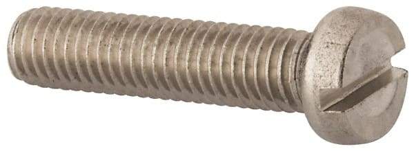 Value Collection - M8x1.25 Metric Coarse, 35mm Length Under Head Slotted Drive Machine Screw - Fillister Head, Grade 18-8 & A2 Stainless Steel, Uncoated, Without Washer - Americas Industrial Supply
