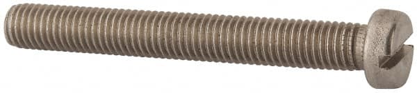 Value Collection - M10x1.50 Metric Coarse, 80mm Length Under Head Slotted Drive Machine Screw - Fillister Head, Grade 18-8 & A2 Stainless Steel, Uncoated, Without Washer - Americas Industrial Supply