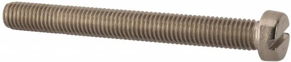 Value Collection - M10x1.50 Metric Coarse, 90mm Length Under Head Slotted Drive Machine Screw - Fillister Head, Grade 18-8 & A2 Stainless Steel, Uncoated, Without Washer - Americas Industrial Supply