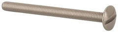 Value Collection - M4x0.70 Metric Coarse, 50mm Length Under Head Slotted Drive Machine Screw - Truss Head, Grade 18-8 & A2 Stainless Steel, Uncoated, Without Washer - Americas Industrial Supply