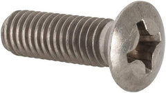 Value Collection - M6x1.00 Metric Coarse, 20mm OAL Phillips Drive Machine Screw - Oval Head, Grade 18-8 & A2 Stainless Steel, Uncoated, Without Washer - Americas Industrial Supply
