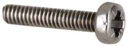 Value Collection - M6x1.00, 60mm Length Under Head Pozidriv Drive Machine Screw - Pan Head, Grade 18-8 & A2 Stainless Steel, Uncoated, Without Washer - Americas Industrial Supply