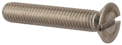 Value Collection - M8x1.25 Metric Coarse, 45mm OAL Slotted Drive Machine Screw - Flat Head, Grade 316 & A4 Stainless Steel, Uncoated, Without Washer - Americas Industrial Supply