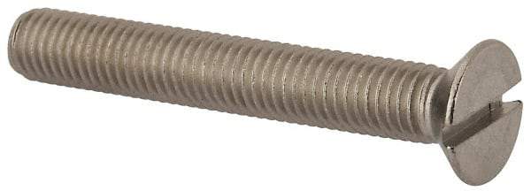 Value Collection - M10x1.50, 70mm OAL Slotted Drive Machine Screw - Flat Head, Grade 316 & A4 Stainless Steel, Uncoated, Without Washer - Americas Industrial Supply