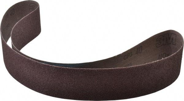 3M - 2-1/2" Wide x 48" OAL, 40 Grit, Aluminum Oxide Abrasive Belt - Aluminum Oxide, Coarse, Coated, X Weighted Cloth Backing, Series 341D - Americas Industrial Supply