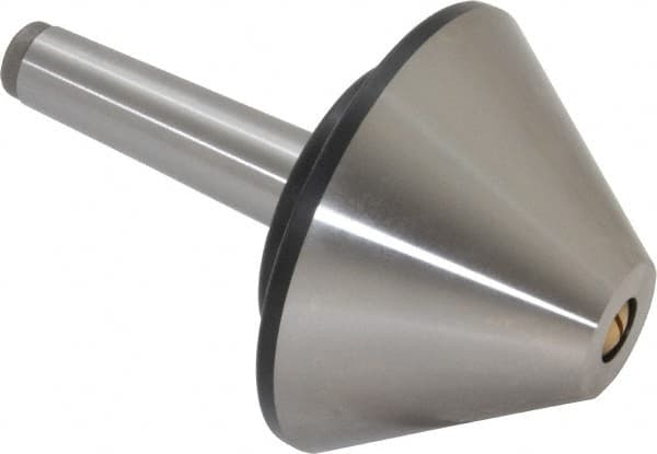 Value Collection - MT3 Taper Shank, 4.2" Head Diam Live Center - 1,200 Max RPM, 32mm Point Diam, 160mm Point Length, 800 Lb Max Workpc, Bull Nose Point - Americas Industrial Supply