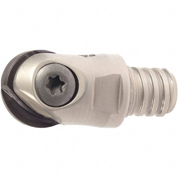 Iscar - 20mm Cut Diam, 48.8mm OAL, Indexable Ball Nose End Mill - 35mm Head Length, T12 Modular Connection, HCM-MM Toolholder, HBF-QF, HBR-QF, HCD-QF, HCR Insert - Americas Industrial Supply