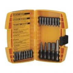 DeWALT - 21 Piece, Screwdriver Bit Set - #1, #2 & #3 Phillips, #1, #2 & #3 Square Recess, #6, #8 & #10 Slotted - Americas Industrial Supply