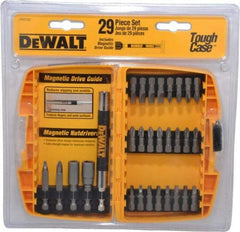 DeWALT - 29 Piece, Screwdriver Bit Set - #1, #2 & #3 Phillips, #1, #2 & #3 Square Recess, #6, #8 & #10 Slotted - Americas Industrial Supply