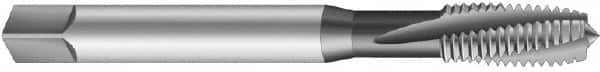 Emuge - 5/8-18 UNF 3 Flute 3BX Plug Spiral Flute Tap - Cobalt, Nitride Finish, 3.937" OAL, Left Hand Flute, Right Hand Thread, Series Rekord C-Ti - Americas Industrial Supply