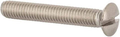 Value Collection - M6x1.00 Metric Coarse, 40mm OAL Slotted Drive Machine Screw - Oval Head, Grade 316 & A4 Stainless Steel, Uncoated, Without Washer - Americas Industrial Supply