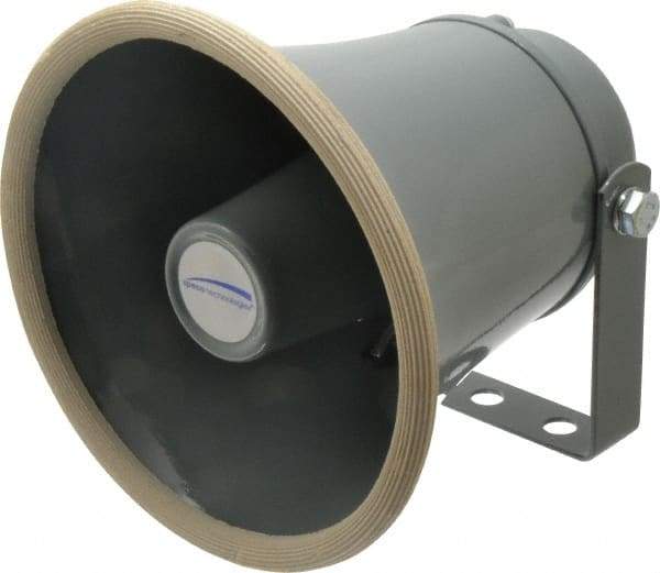 Speco - 15 Max Watt, 6 Inch Diameter, Round Aluminum Standard Horn and Speaker - Weather and Waterproof, 6 Inch Deep - Americas Industrial Supply