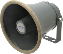 Speco - 15 Max Watt, 6 Inch Diameter, Round Aluminum Standard Horn and Speaker - Weather and Waterproof, 6 Inch Deep - Americas Industrial Supply