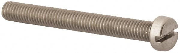 Value Collection - M5x0.80 Metric Coarse, 45mm Length Under Head Slotted Drive Machine Screw - Fillister Head, Grade 316 & A4 Stainless Steel, Uncoated, Without Washer - Americas Industrial Supply