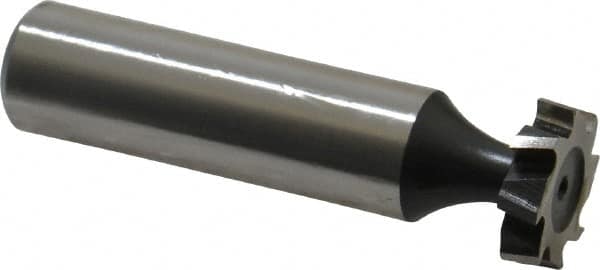 Interstate - 5/8" Diam x 5/32" Face Width, Cobalt, 8 Teeth, Shank Connection Woodruff Keyseat Cutter - Uncoated, 2-5/32" OAL x 1/2" Shank, Staggered Teeth, ANSI 505, Old Standard 6 - Americas Industrial Supply