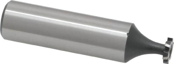 Interstate - 5/16" Diam x 1/16" Face Width, Cobalt, 6 Teeth, Shank Connection Woodruff Keyseat Cutter - Uncoated, 2-1/16" OAL x 1/2" Shank, Staggered Teeth, ANSI 202-1/2, Old Standard 206 - Americas Industrial Supply
