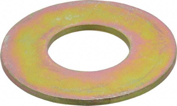 Made in USA - 1-1/4" Screw, Grade 8 Alloy Steel USS Flat Washer - 1.368" ID x 3.03" OD, 0.192" Thick, Zinc Yellow Dichromate Finish - Americas Industrial Supply