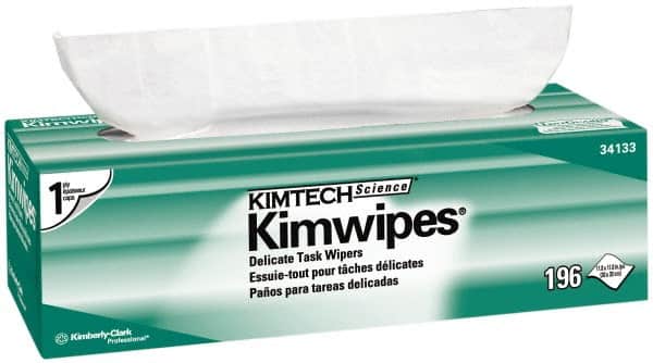 Kimtech - Dry Clean Room/Lab/Critical Task Wipes - Pop-Up, 11-3/4" x 11-3/4" Sheet Size, White - Americas Industrial Supply