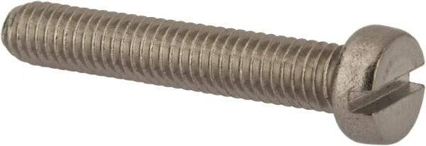 Value Collection - M6x1.00 Metric Coarse, 35mm Length Under Head Slotted Drive Machine Screw - Fillister Head, Grade 316 & A4 Stainless Steel, Uncoated, Without Washer - Americas Industrial Supply