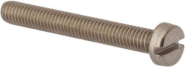 Value Collection - M6x1.00 Metric Coarse, 45mm Length Under Head Slotted Drive Machine Screw - Fillister Head, Grade 316 & A4 Stainless Steel, Uncoated, Without Washer - Americas Industrial Supply