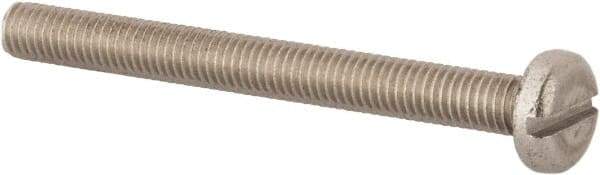 Value Collection - M5x0.80 Metric Coarse, 50mm Length Under Head Slotted Drive Machine Screw - Pan Head, Grade 316 & A4 Stainless Steel, Uncoated, Without Washer - Americas Industrial Supply