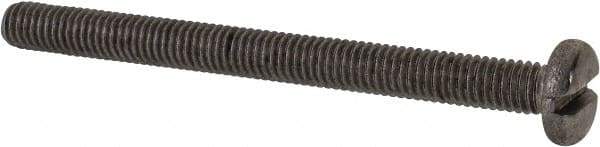 Value Collection - M6x1.00 Metric Coarse, 70mm Length Under Head Slotted Drive Machine Screw - Pan Head, Grade 316 & A4 Stainless Steel, Uncoated, Without Washer - Americas Industrial Supply