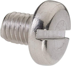 Value Collection - M8x1.25, 10mm Length Under Head Slotted Drive Machine Screw - Pan Head, Grade 316 & A4 Stainless Steel, Uncoated, Without Washer - Americas Industrial Supply
