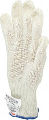Whizard - Size M (8), ANSI Cut Lvl 5, Kevlar/Spectra/Stainless Steel Cut Resistant Gloves - High Strength Fiber/Stainless Steel Lining, Knit Wrist, Gray, Ambidextrous - Americas Industrial Supply