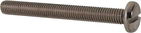 Value Collection - M10x1.50 Metric Coarse, 90mm Length Under Head Slotted Drive Machine Screw - Pan Head, Grade 316 & A4 Stainless Steel, Uncoated, Without Washer - Americas Industrial Supply
