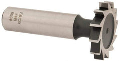 Interstate - 1-1/8" Diam x 3/16" Face Width, Cobalt, 12 Teeth, Shank Connection Woodruff Keyseat Cutter - Uncoated, 2-3/16" OAL x 1/2" Shank, Straight Teeth, ANSI 609, Old Standard 16 - Americas Industrial Supply