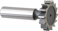 Interstate - 1-1/4" Diam x 1/4" Face Width, Cobalt, 14 Teeth, Shank Connection Woodruff Keyseat Cutter - Uncoated, 2-1/4" OAL x 1/2" Shank, Straight Teeth, ANSI 810, Old Standard 21 - Americas Industrial Supply