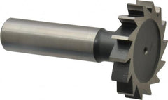 Interstate - 1-3/8" Diam x 1/4" Face Width, Cobalt, 14 Teeth, Shank Connection Woodruff Keyseat Cutter - Uncoated, 2-1/4" OAL x 1/2" Shank, Straight Teeth, ANSI 811, Old Standard 22 - Americas Industrial Supply